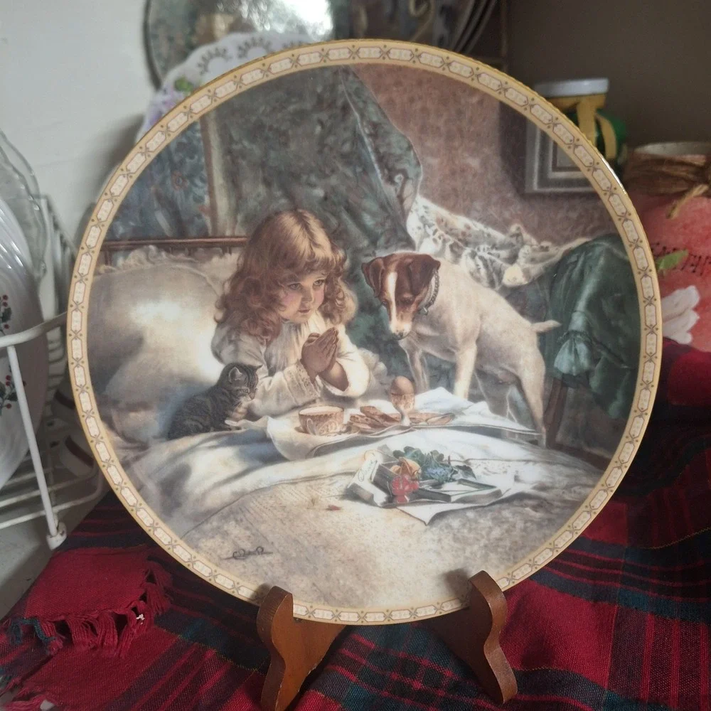 Royal Doulton Breakfast In Bed Plate Charles Burton Barber Victorian Childhood